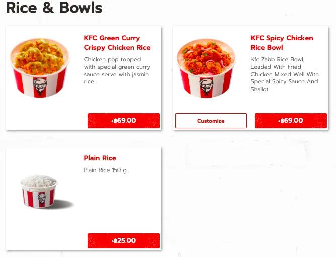 KFC Items